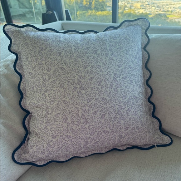 Anthropologie Eudora Embroidered Scalloped Pillow - Picture 3 of 4